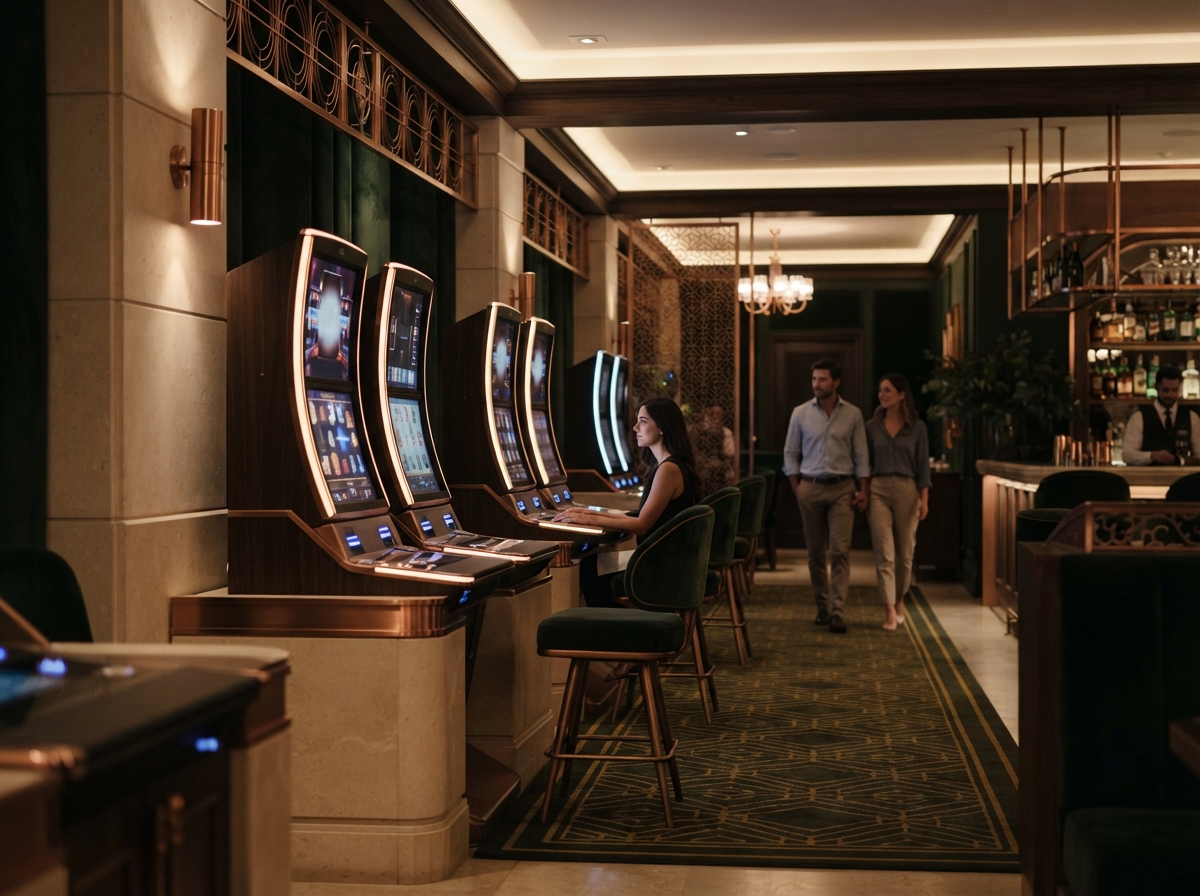 Contemporary physical gaming lounge interior in Argentina