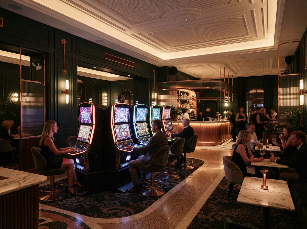 Contemporary Buenos Aires gaming lounge interior